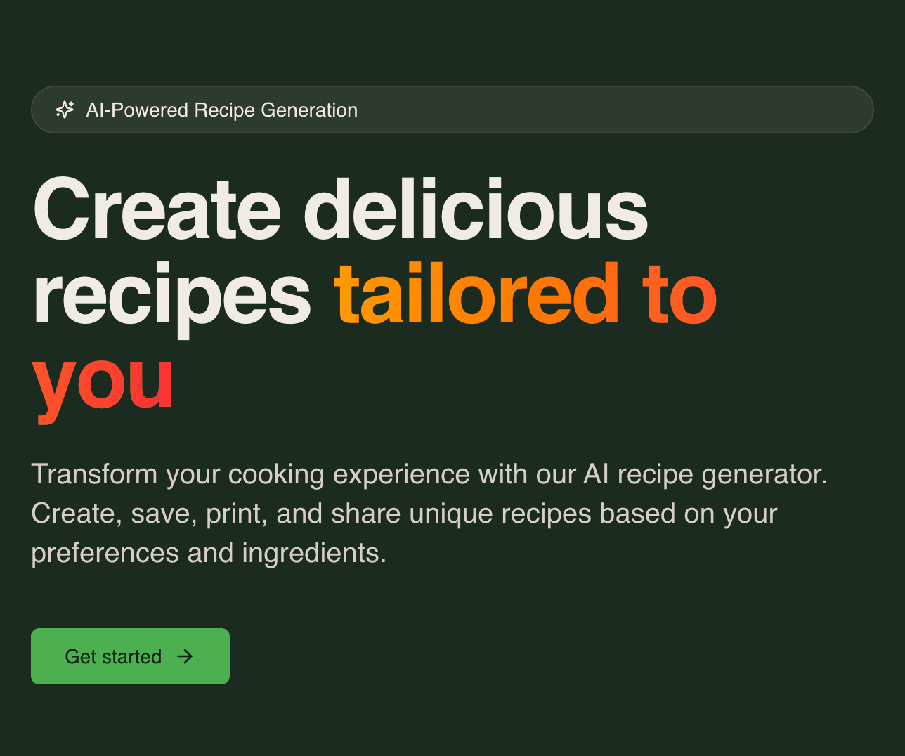 Chefu | AI Recipe Generator